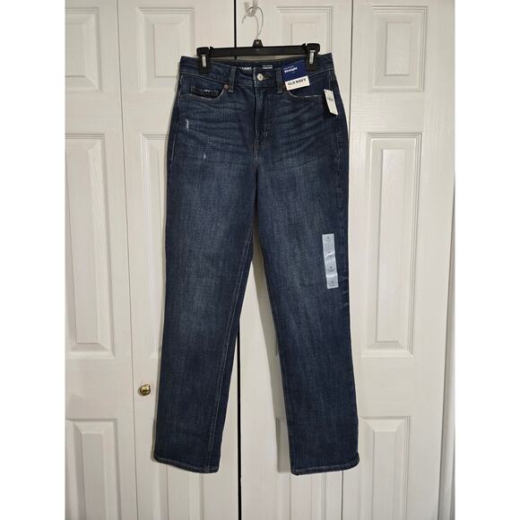 Old navy size 4 women's extra high rise straight leg jeans new with tags - Picture 1 of 11